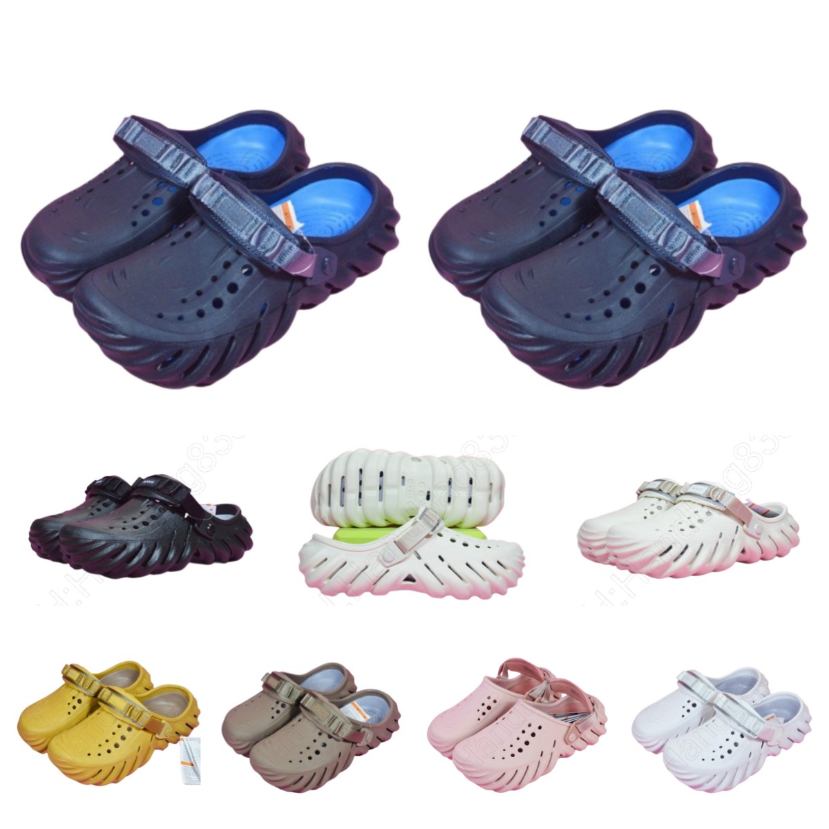 

Sandals EVA Bobo echoclog CrocClog Crocodile Shoes Lightweight comfortable Women Men Summer Slides Designers Sandalias Slippers A07, Khaki