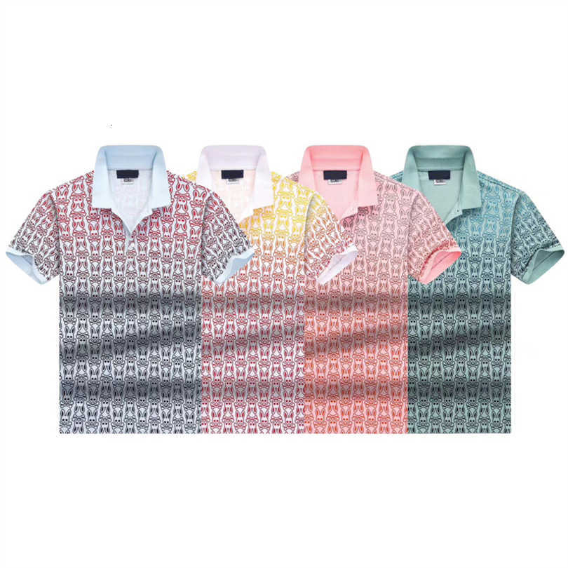 

Mens Designer Psychos Polo Tees Casual Bunnys T-shirt Fashion Tshirt Summer Slim Skull Rabbit Print 100% Cotton Short Sleeve Sailor Neck Top 3o5w, 24