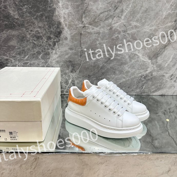 

Hot Fashion Shoe White Black Dream Sneaker womens and mens Rubber Sole Soft Calfskin Leather Lace-up Trainers, 09