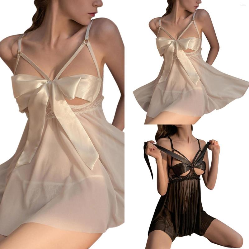 

Women's Panties Indulgent Sexy Lingerie Female Sense Lace Backless Womens Real Silk For Women Nighties Under 10, White