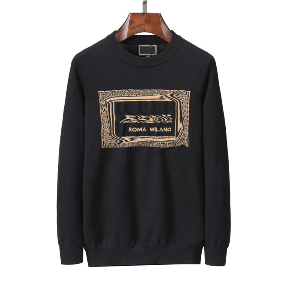

5 Men's Sweaters Crewneck striped sweater men's alphabet jacquard designer autumn and winter fashion warm knitted sweater soft cashmere blend fabric top size MY12