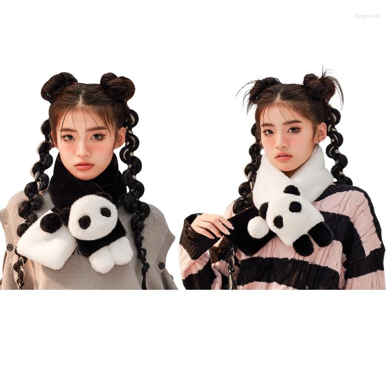 

Scarves Autumn Winter Faux Fur Outdoor Keep Warm Scarf Solid Teenagers Plush