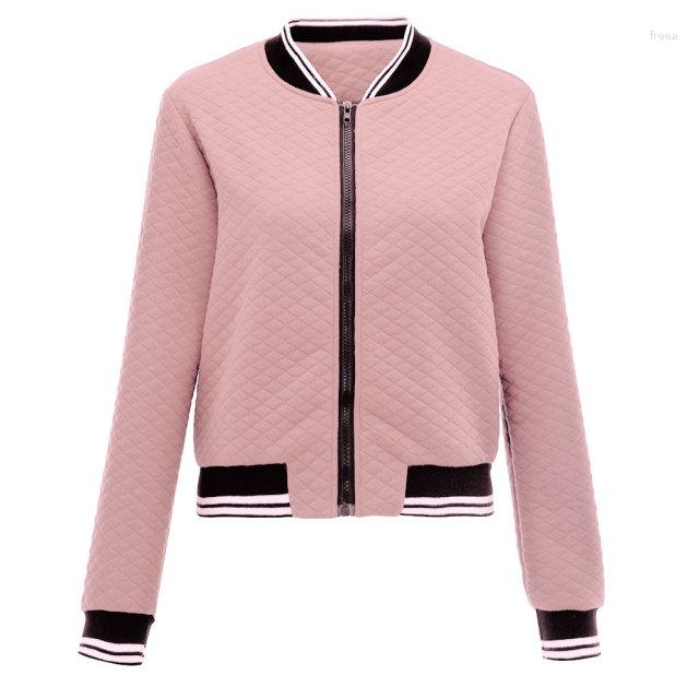 

Women's Jackets Ladies Spring Autumn Solid Jacket Beige Zip-Up Women's Top