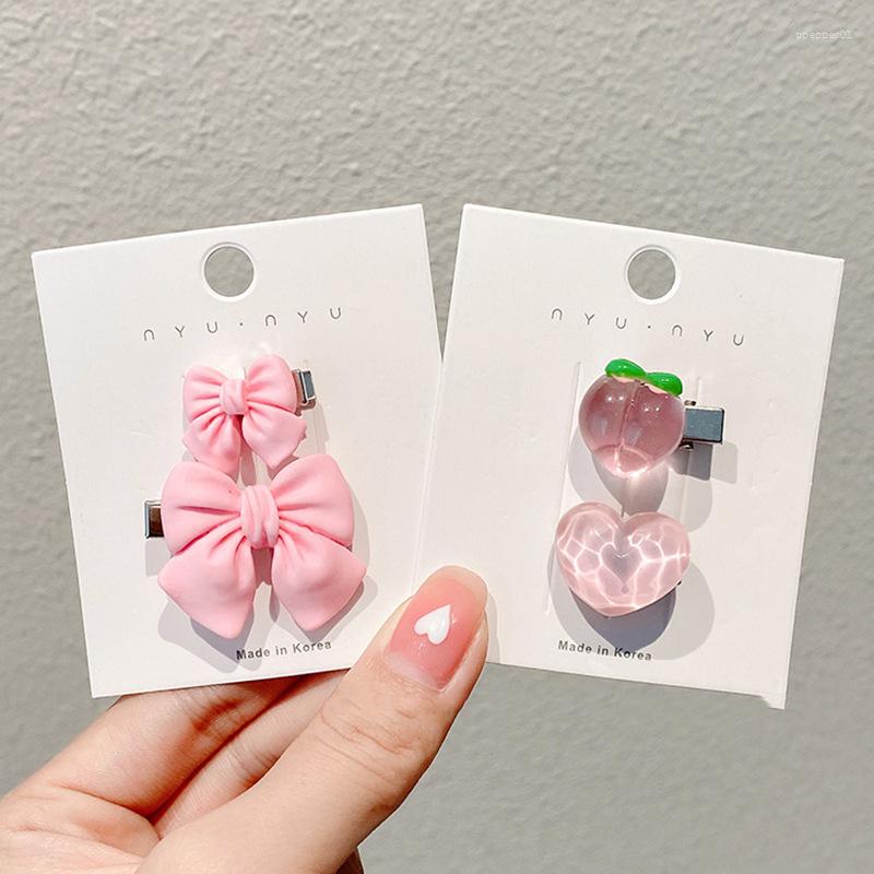 

Hair Clips Cute Pink Bow Knot Acrylic Hairpin For Women Fashion Rose Flower Clip Trendy Bridal Accessories