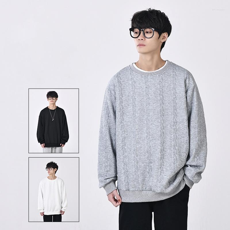 

Men's Hoodies Male Youth Long-sleeved T-shirt Spring Fashion Tops Couple's Wear Round Neck Sweatshirt Bottoming Shirt Unisex Men's, Black