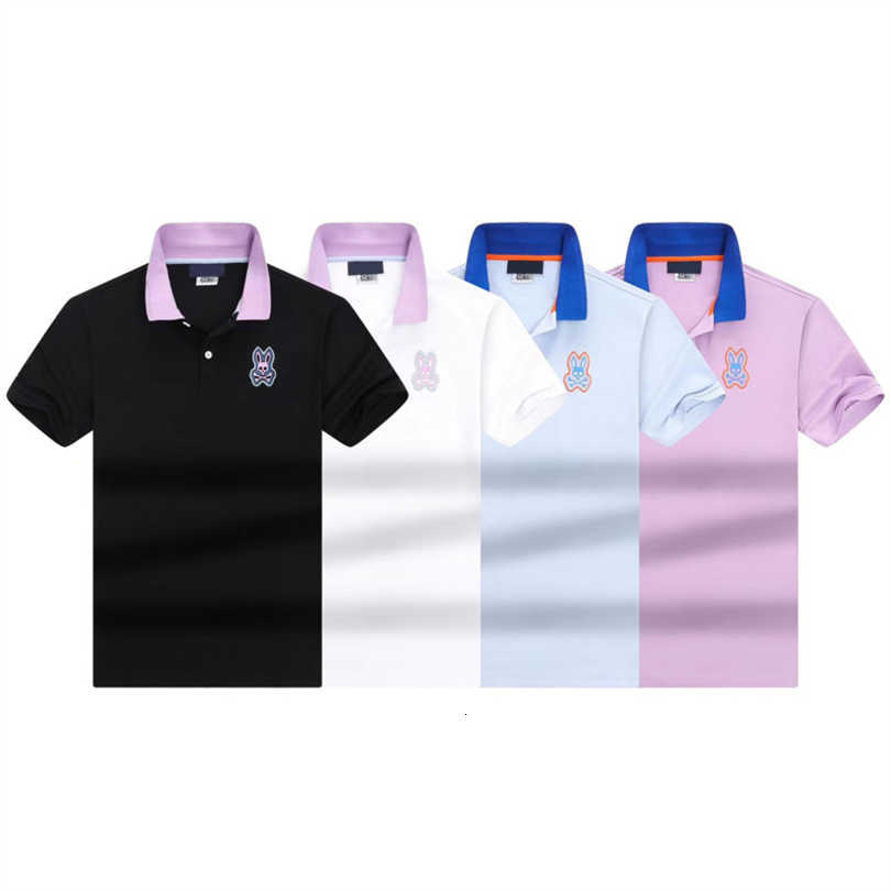 

Mens Designer Psychos Polo Tees Casual Bunnys T-shirt Fashion Tshirt Summer Slim Skull Rabbit Print 100% Cotton Short Sleeve Sailor Neck Top 5ygx, 20