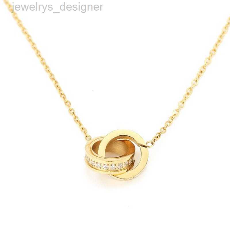 

Fashion Classic Design Pendant Love screw cap Necklace for men women double Loop ring full cz two rows diamond pendant Jewelry Collares Collier octagonal