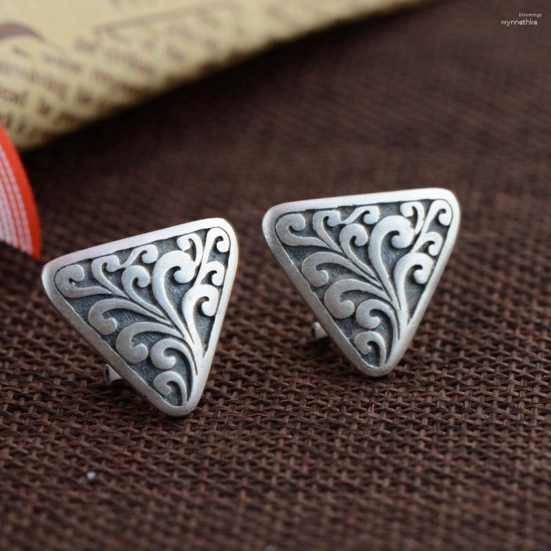 

Stud Earrings S990 Fine Silver Antique Matte Process Fashion
