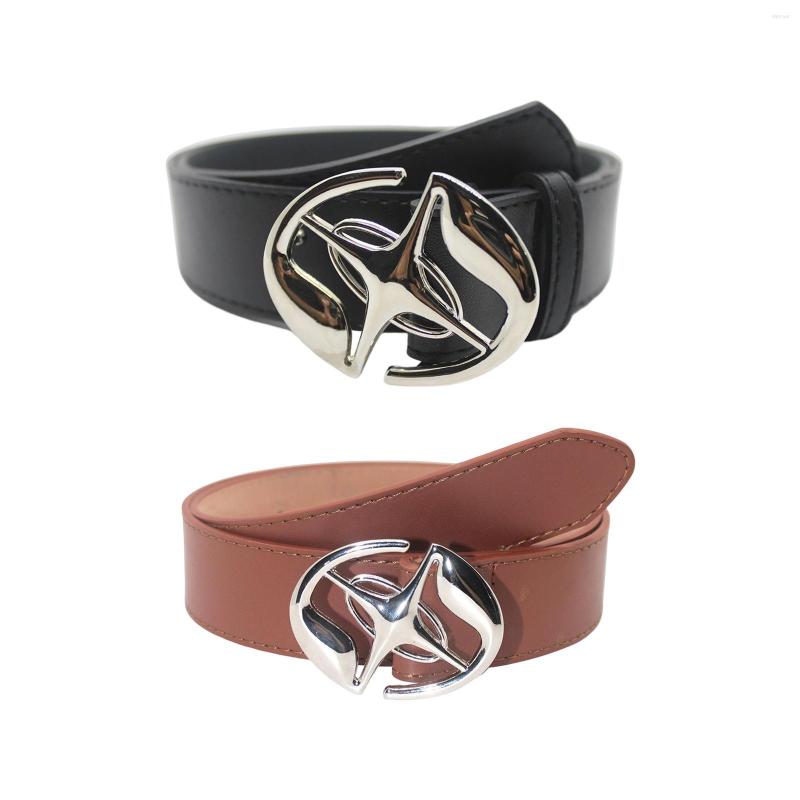 

Belts Women PU Leather Belt Ladies Pin Buckle Casual Dress Leash Waist Adjustable For, Black
