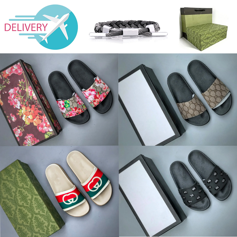 

Designer Slides Men Women Slippers Summer Sandal Beach Slide Flat Platform Ladies Home Fashion Shoes Flip Flops Striped Tiger Bee Causal Slipper pantoufle With Box, Color #6