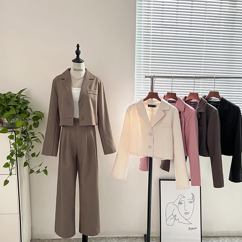 

Women' Two Piece Pants Office Ladies 2 Pieces Sets Elegant Casual Loose Women Long Sleeve Blazers Jackets Suits 2023 Autumn Spring Outfits, Black