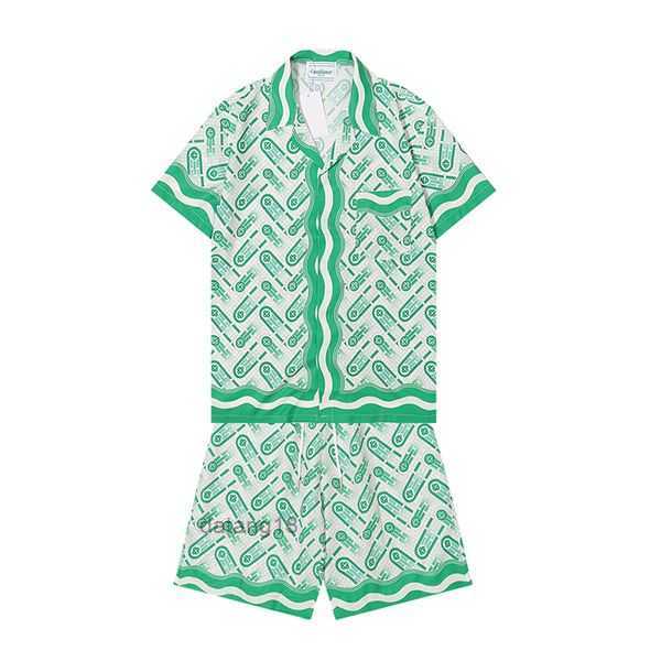 

Casablanc-s 22ss Designer Men t Shirt Set Masao San Print Mens Casual and Short Womens Loose Silk High Quality Tees Free Transportation Tshirt Yt 18 M5T2