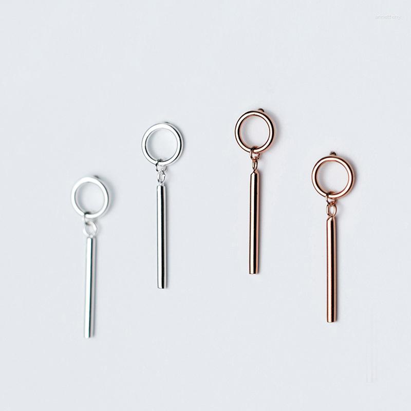 

Stud Earrings MloveAcc 925 Solid Real Sterling Silver Round Circle Stick Xmas Gift For Teen Girls Women Fine Jewelry