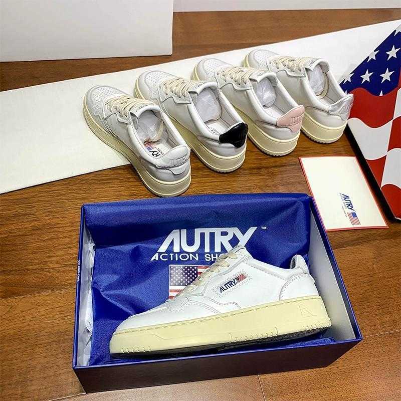 

Autries Little White Shoes Women's New Korean Minority Genuine Leather Versatile Sports Casual Thick Sole Shoes, Black tail