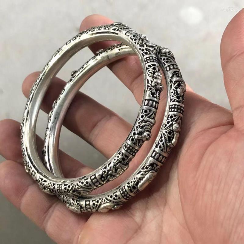 

Strand 1pc Chinese Zodiac Hollow Handmade Bracelet Tibetan Silver Miao