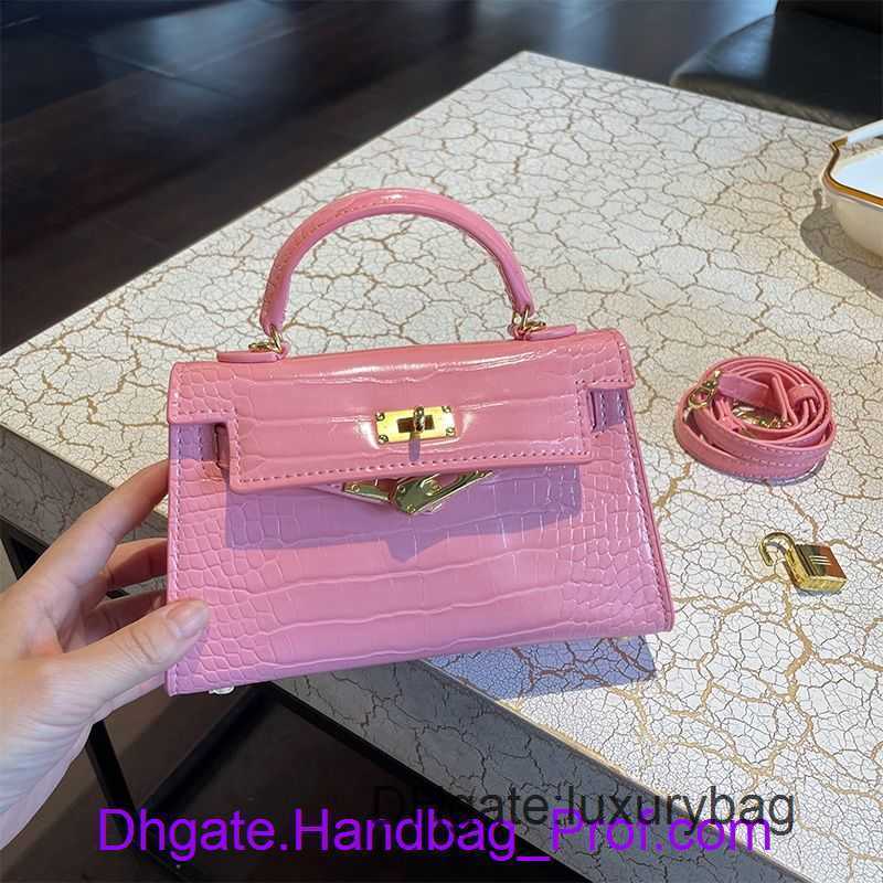 

killye Tote Bag Designer handbag Hrems online store Crocodile Pattern White killyes Mini Small Second Generation New One Shoulder Portable Rose Red Have Real Logo, Pink trumpet