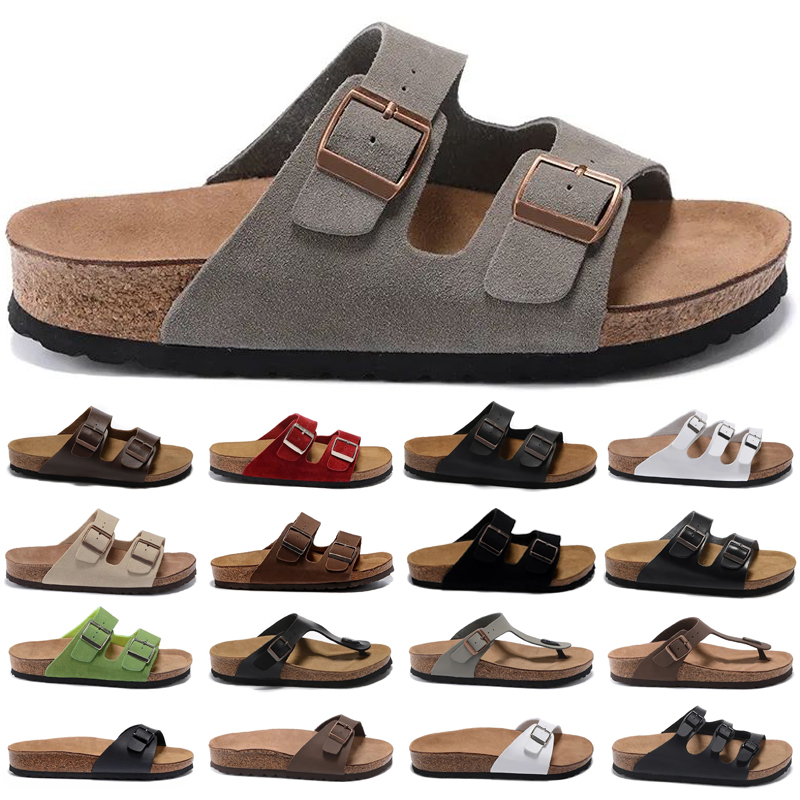

Designer summer sandals Boston clogs cork platform slippers Fashion leather Casual shoes Women Men outdoor Flat Sliders luxury slides, 10