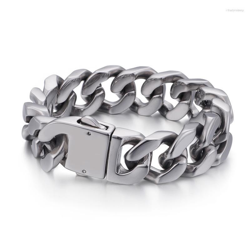 

Link Bracelets 20mm High Polished Heavy Chunky Chain Stainless Steel 316L 2 Colors