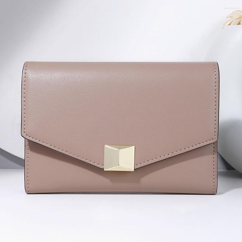 

Wallets Envelope Metal Hasp Solid-Color Long Clutchs Lightweight Multifunctional Purse Gift For Birthday, Pink color