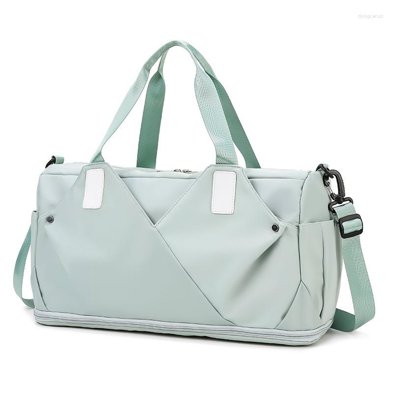 

Outdoor Bags Men Women Dry Wet Seperation Gym Fitness Waterproof Luggage With Shoe Compartment Training Travel Yoga Handbag Sports Tote, Blue