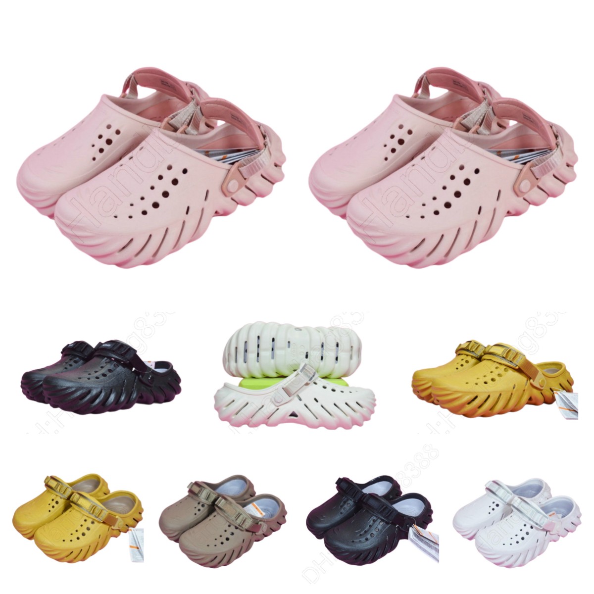 

Sandals EVA Bobo echoclog CrocClog Crocodile Shoes Lightweight comfortable Women Men Summer Slides Designers Sandalias Slippers A09, Khaki