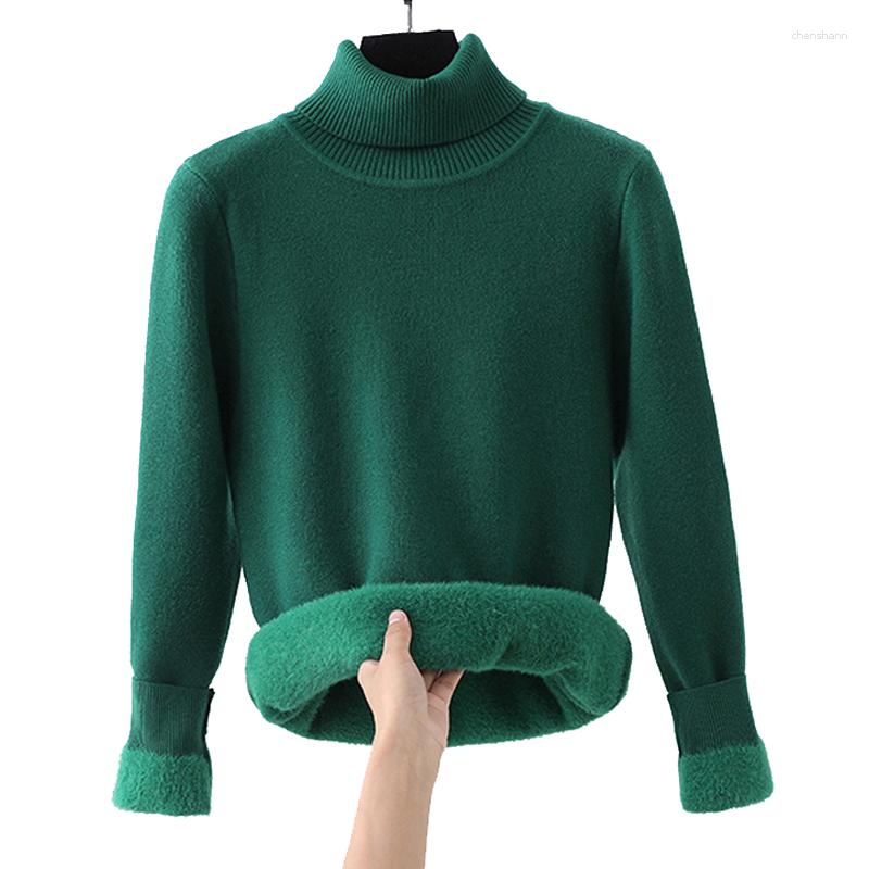 

Women's Sweaters Thick Warm Fur Winter Sweater Women Turtleneck Long Sleeve Pullovers Top Soft Female Jumper Fall Knitwear, Blue