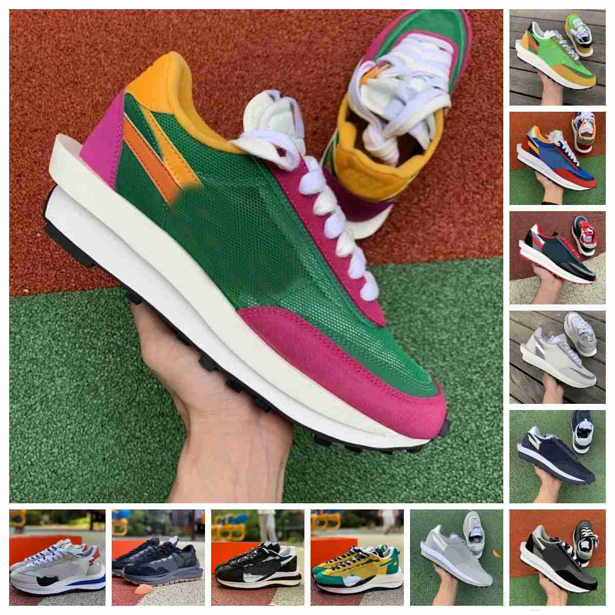 

SACAis Casual Shoes Fragment Cool Grey Blue Void Mens Womens VaporWaffle LDV Waffle Orange Blaze Sesame Black Team Royal Gum Sail Summit White Nylon trainer Sneakers, Z012