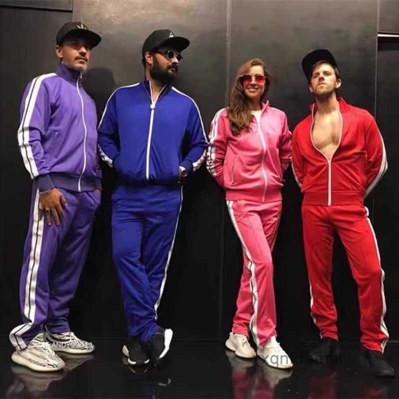 

Designer Mens tracksuit long sleeve zipper palm set loose Letter tracksuit woman