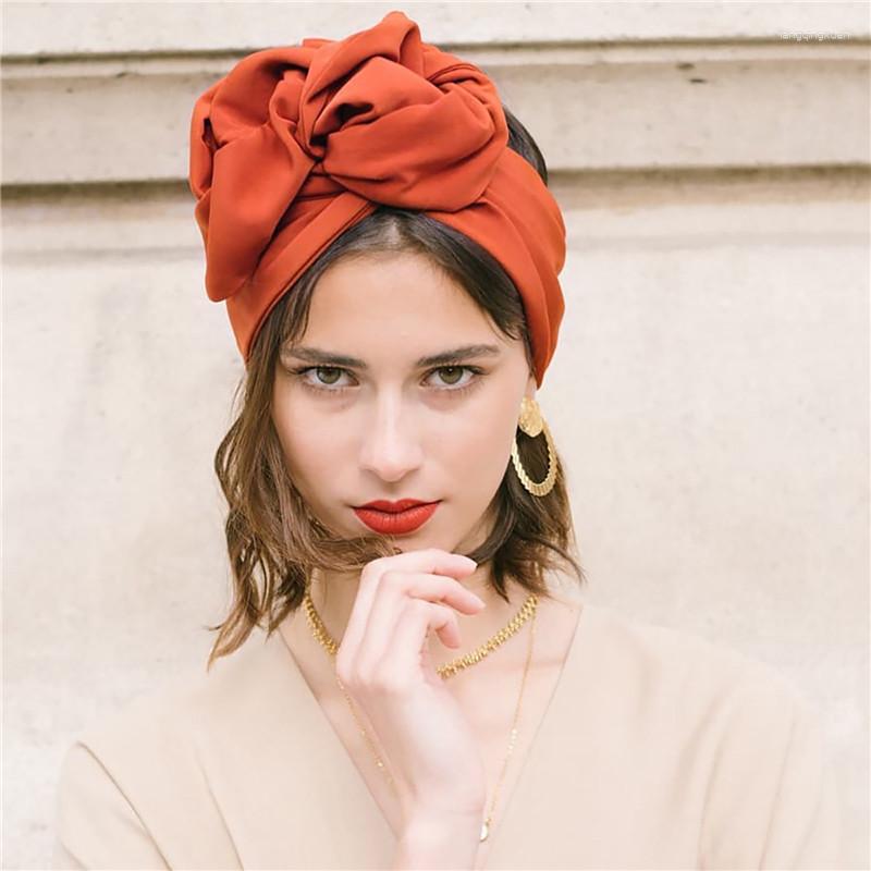 

Scarves French Vintage Hat Fashion Female Bandana Headband Women's Hair Cover Cap Ladies Head Wraps Muslim Headscarf Bonnet