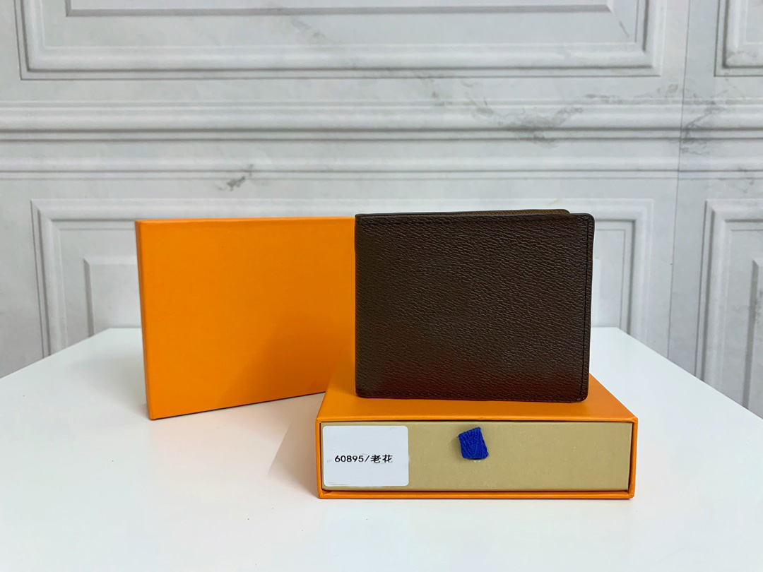 

High quality dustproof bag luxury design wallet M0895, Deep brown