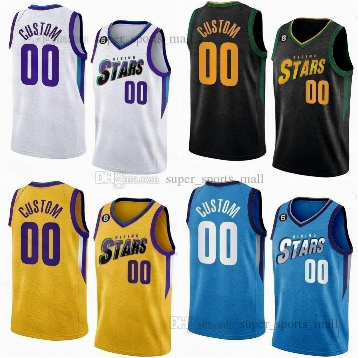 

2023 Rising Stars Basketball Jerseys Sidy Cissoko Victor Wembanyama Scoot Henderson Mojave King Kenneth Jarace Walker Mac McClung Leonard Miller Scotty Pippen Jr., As picture