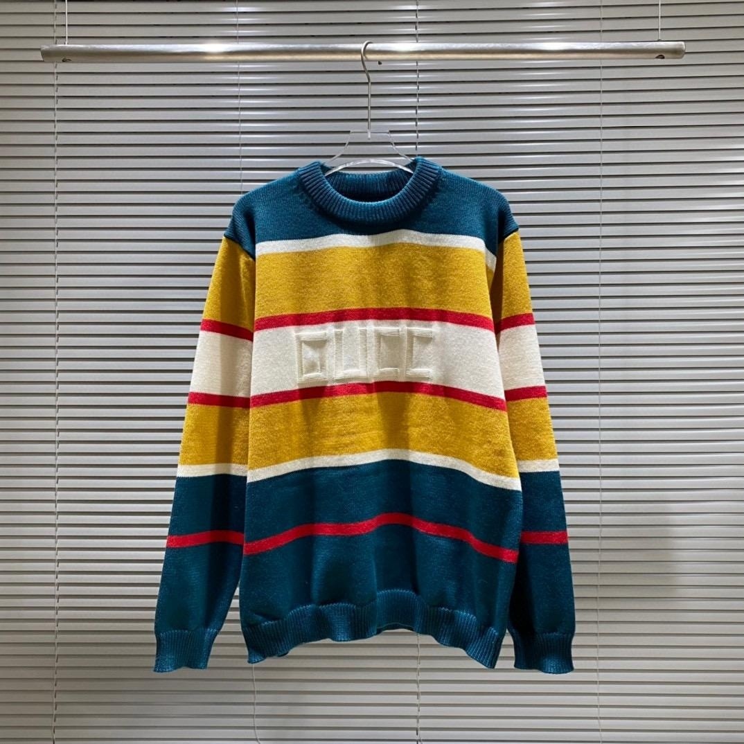 

Men Sweaters Long Sleeves Knitted Jumper luxury sweatshirt mens Arm letter embroidery Round neck comfortable jumper fashion womens size -XXL