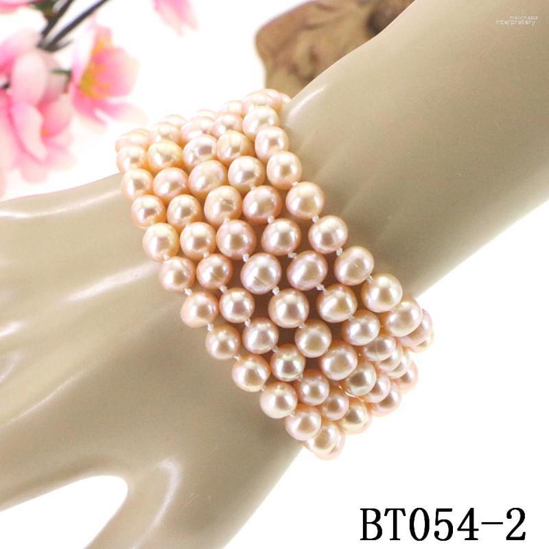 

Strand Fashion Charm Natural Pearl 5 Rows Bracelet Woman Girl Wedding Christmas Gift Design Manufacture Wholesale Price