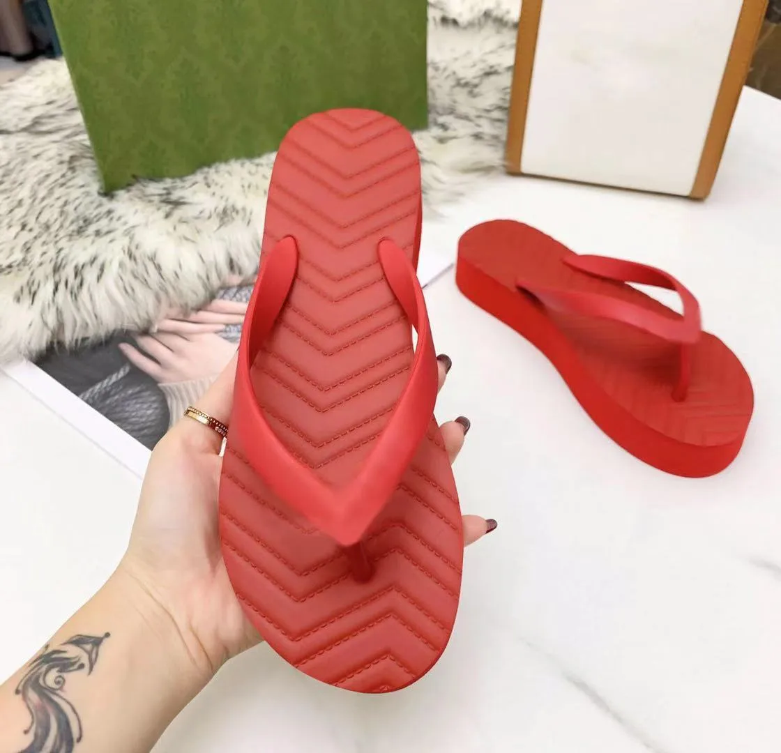 

Women V Flip Flops Designer G Slippers Summer Sandals Fashion Lady Beach Indoor Flat Slides Classic Casual Shoes Pct, Red