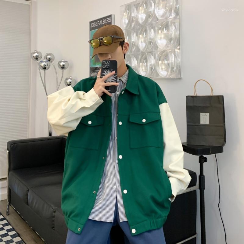

Men's Jackets Spring And Autumn Clothing Bomber Coat Couple Dating Varsity Jacket Students Sports Clean Fashion Technical, Brown