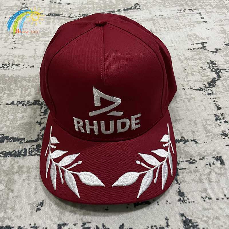 

Ball Caps 2023 Casual Wide Brim Outdoor Sunscreen Rhude Baseball Cap Men Women High Quality Streetwear Green Blue Adjustable Hat Y23 1 QVDM