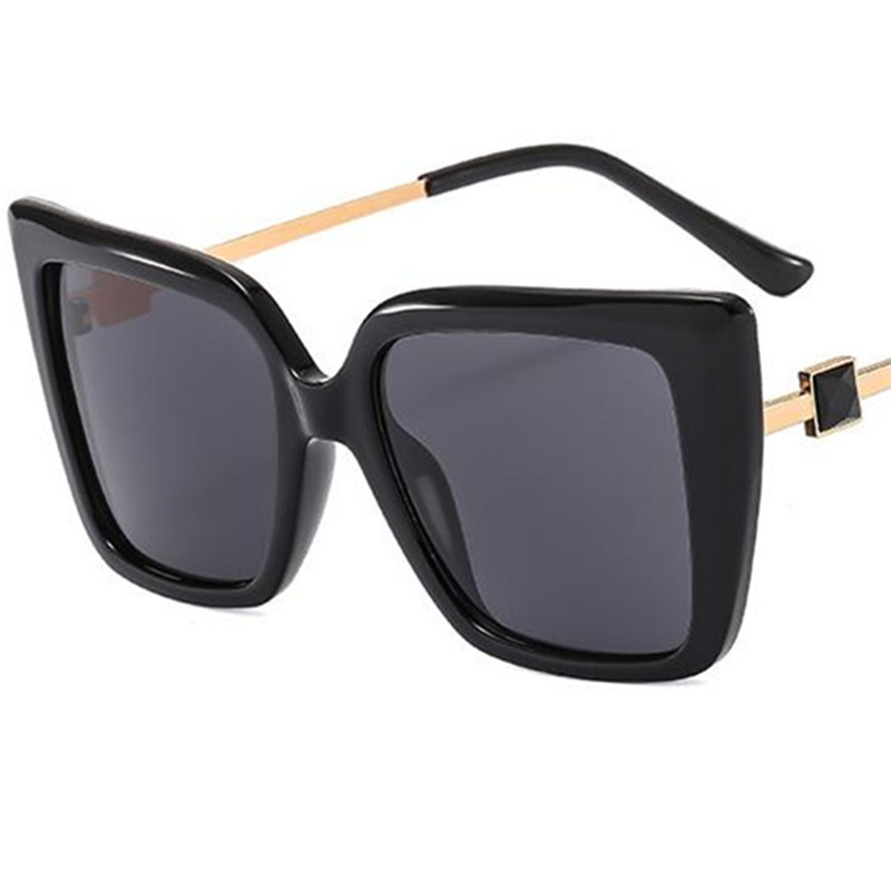 

Fashion Sunglasses Women Cat Eye Sun Glasses Oversize Frame Adumbral Anti-UV Spectacles Temperament Eyeglasses Retro Ornamental