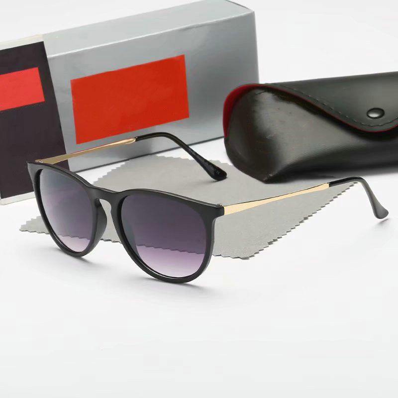 

Fashion Men Round Sunglasses Classic Brand Retro women Sunglasses Luxury bans Designer Eyewear Metal Frame Designers Sun Glasses Woman rays band 4171 glass with box