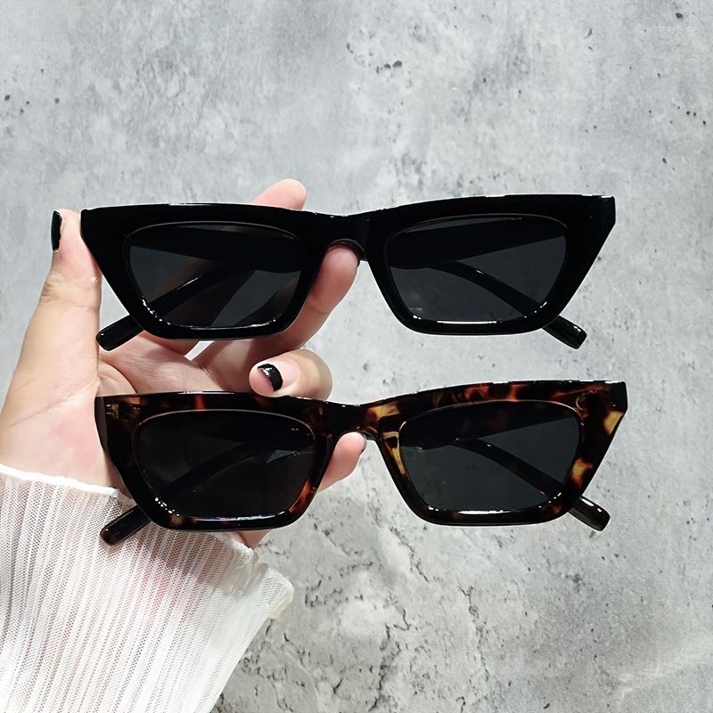

Sunglasses Polarized Small Frame Trendy Skinny Cat Eye Women Vintage Tiny Square Shade