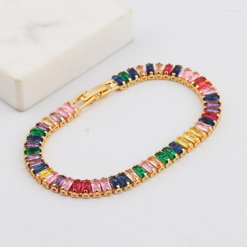 

Charm Bracelets Fashion Colorful Rhinestone Bracelet Woman's Hand Chain Jewelry AccessoriesCharm Raym22