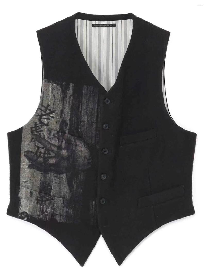 

Men' Tank Tops Owen Yohji Japan Korean Style Clothes Men' Vest For Men Oversize Clothing, Picture shown
