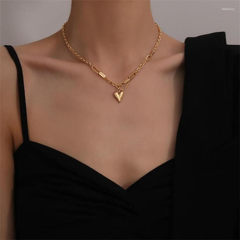 

Necklace Earrings Set 316L Stainless Steel Retro Hip-Hop Tassels Love Heart Shape Necklaces Bracelets Fashion High Jewelry Party Gift N494, Picture shown