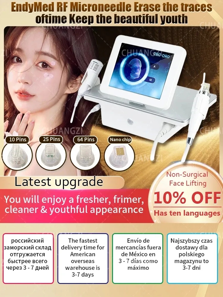 

High Quality RF Professional Facial Body 2 In 1 Deep Radiofrequency Microneedling Machine Gold Rf Fractional Microneedle Machine