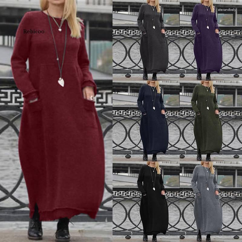 

Casual Dresses Women's Hoodies Dress Bohemian Lace Patchwork Maxi Long Sleeve Vestidos Female Solid Robe, Light grey