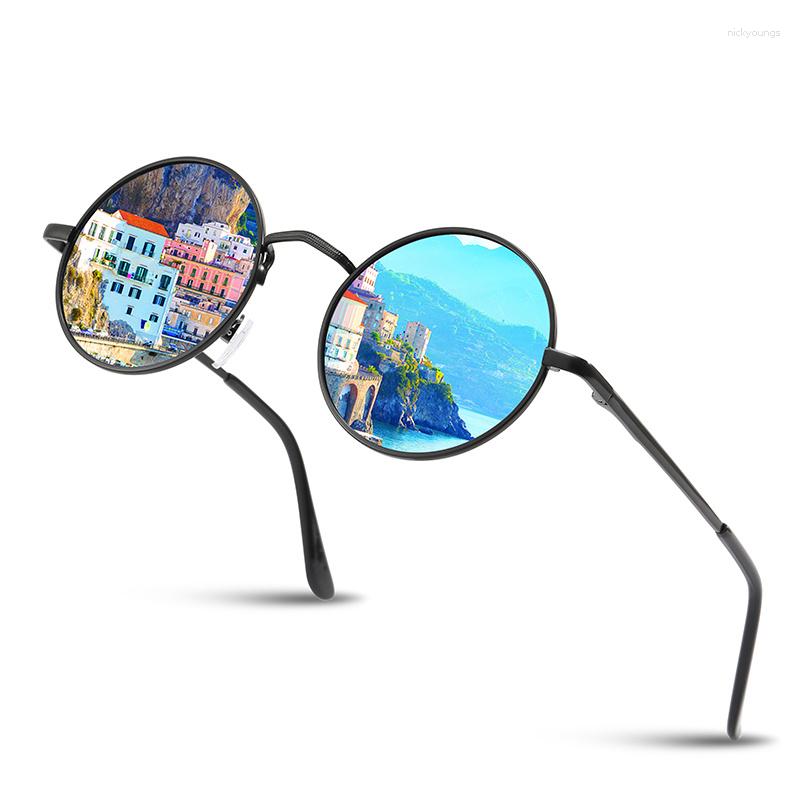 

Sunglasses Men's Round Vintage Mirror Lens For Men