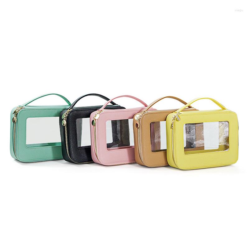 

Cosmetic Bags Bag Fashion Waterproof Toiletry Colorful Portable Makeup Storage Organizer Clear PVC Wash, Black