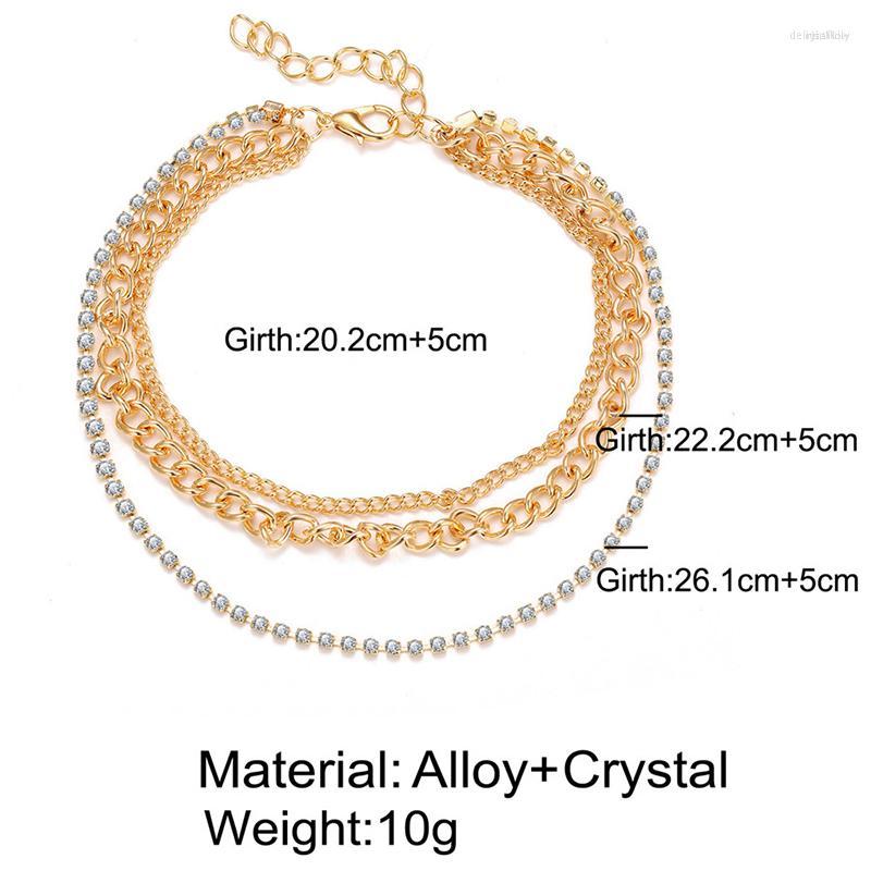 

Anklets MISANANRYNE Bohemian Multilayer Rhinestones For Women Fashion Anklet Bracelet On Leg Summer Beach Female Jewelry