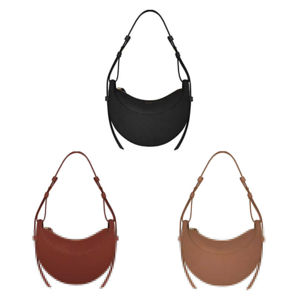 

Hobo Half moon polene numero crossbody bag latest style polenes womens Designer handbag tote shoulder Luxury best r Men wallet purse Light luxury and high sense, Camel lychee pattern