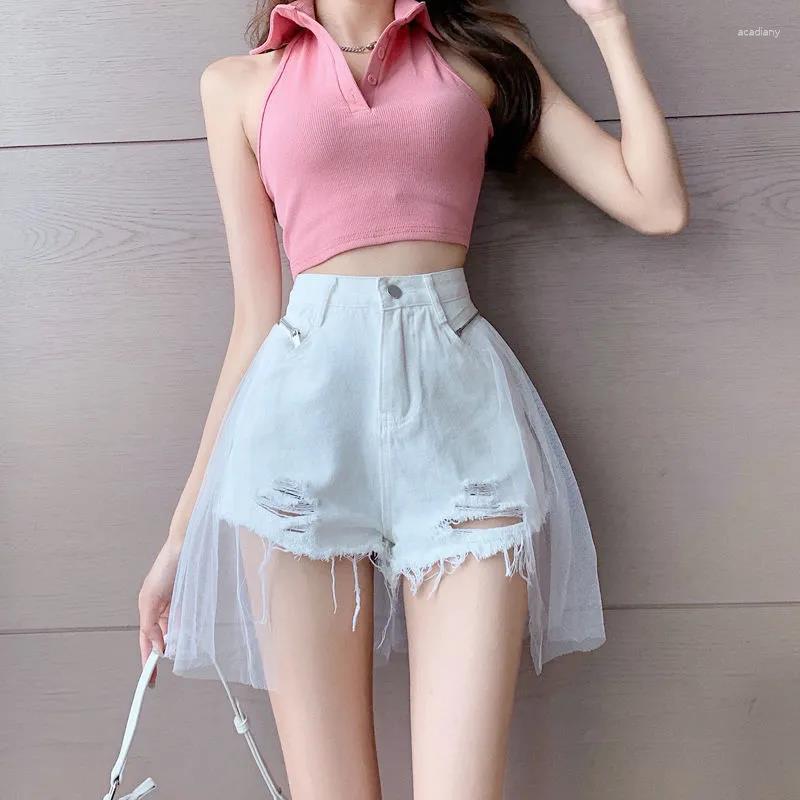 

Women's Shorts Women 2023 Summer Women's Spicy Girls Design Sense Trousers Large High Waist Loose Slouchy Jeans Female Clothing, Black