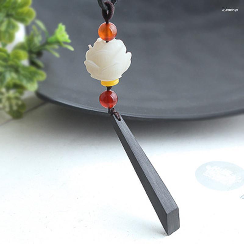 

Pendant Necklaces Fashion Buddhist Natural White Bodhi Root Necklace With Lotus For Men And Women Wholesale